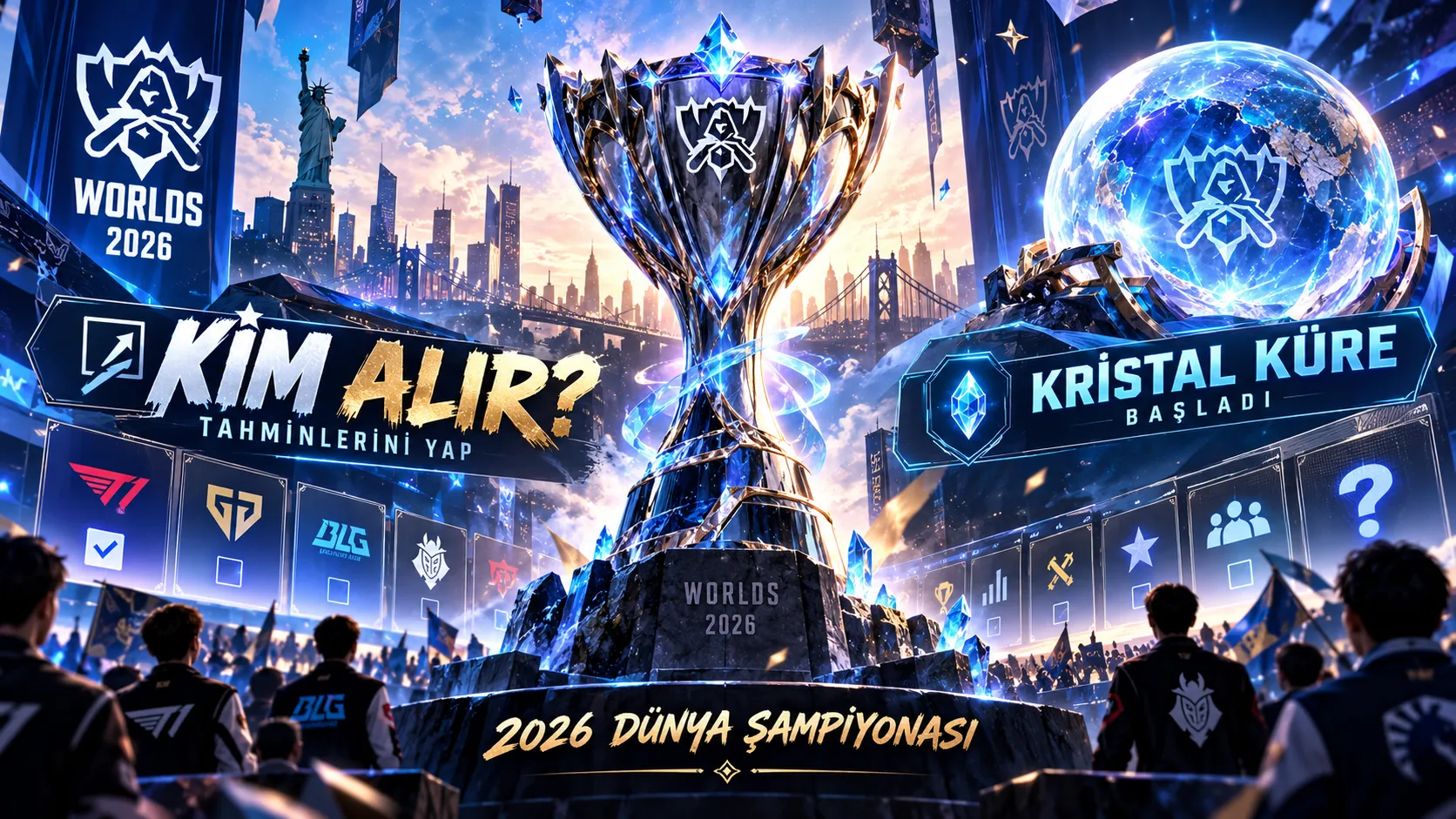 LoL Worlds 2026 Kim Alır ve Kristal Küre Başladı! Tahminler, Ödüller ve Son Katılım Tarihi