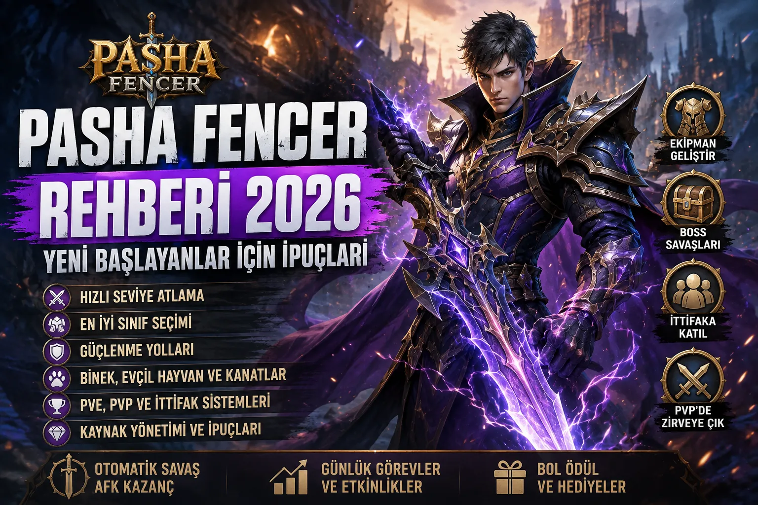 Pasha Fencer Rehberi 2026: Yeni Başlayanlar İçin İpuçları