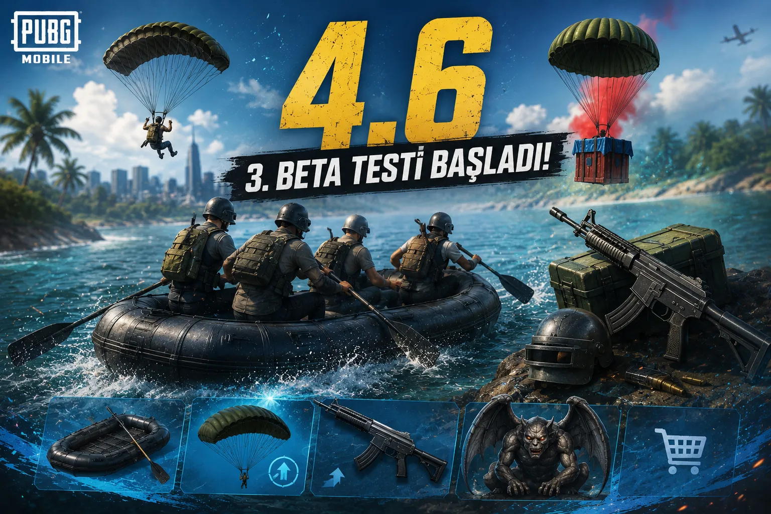 PUBG Mobile 4.6 Sürümü 3. Beta Testi Başladı: Şişme Bot, Silah Değişiklikleri ve Daha Fazlası