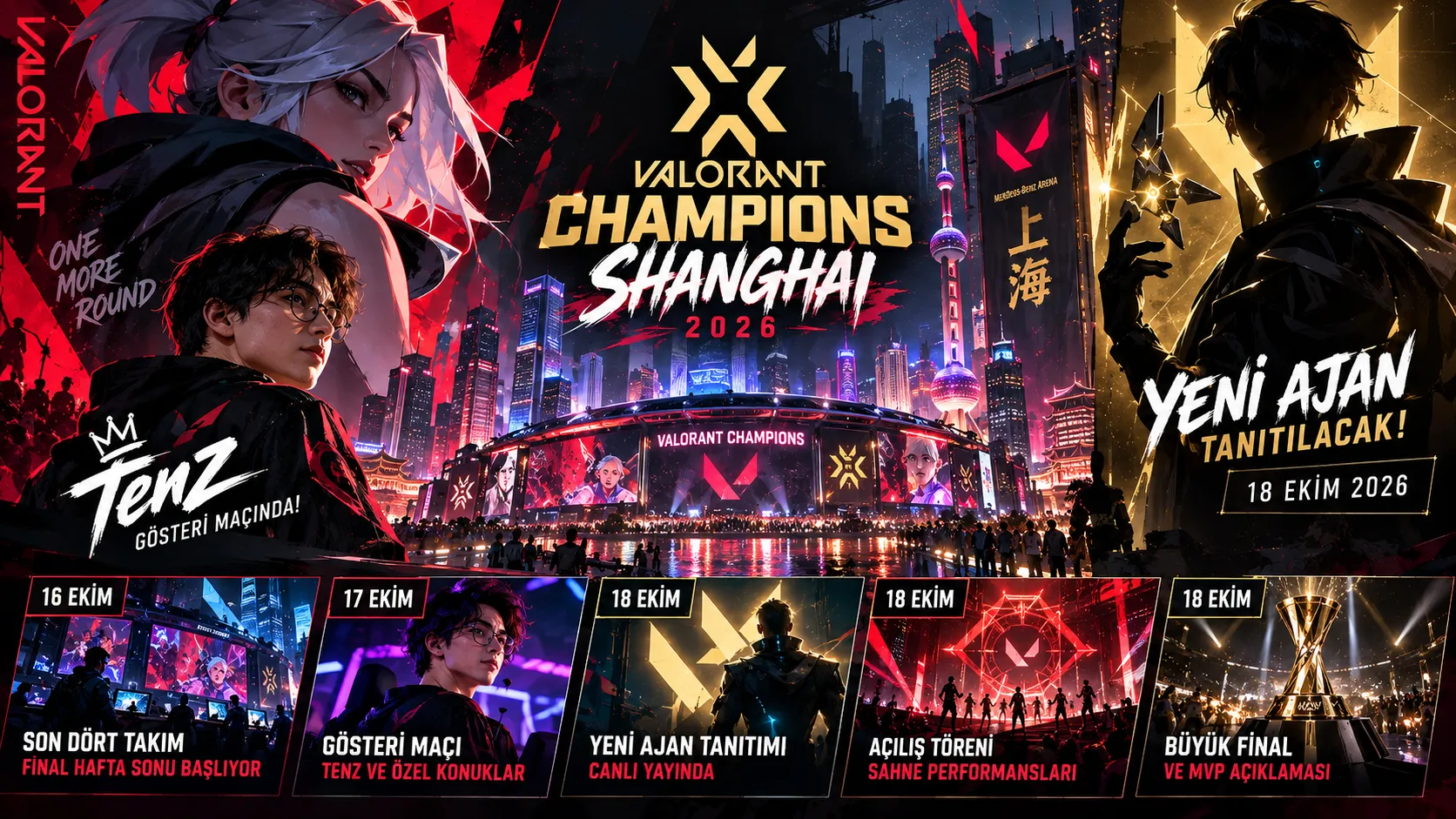 VALORANT Champions Shanghai 2026 Büyük Finali Başlıyor! Yeni Ajan Tanıtılacak, TenZ Sahneye Çıkacak