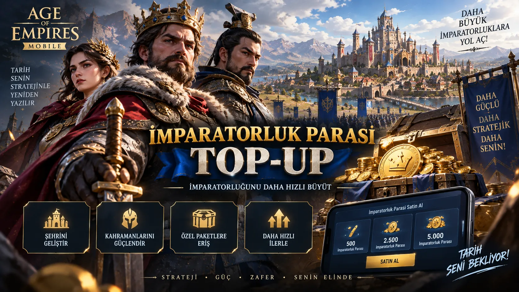 Age of Empires Mobile İmparatorluk Parası Top-Up Nasıl Yapılır?