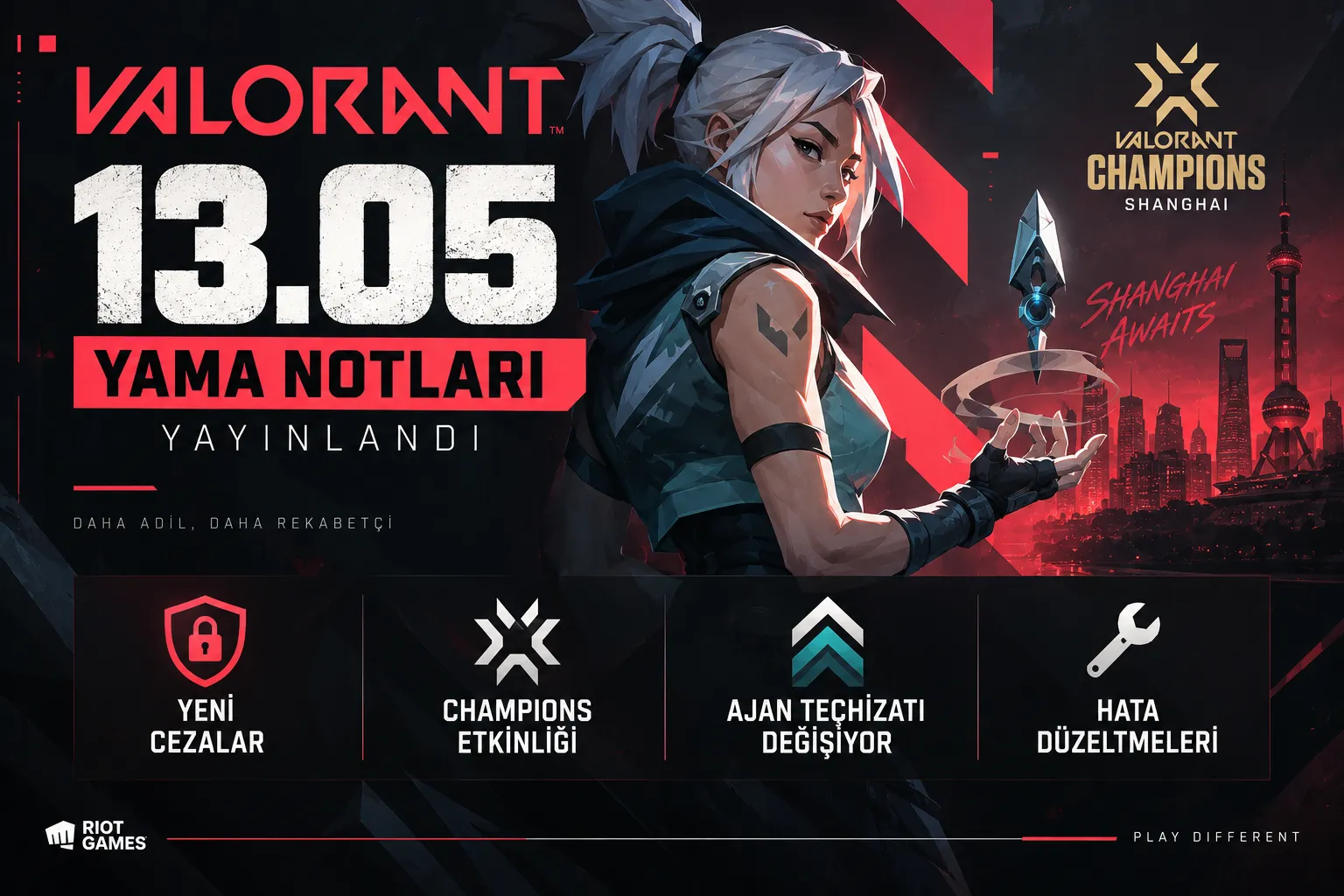 VALORANT 13.05 Yama Notları Yayınlandı: Yeni Cezalar ve Champions Shanghai Etkinliği Geliyor