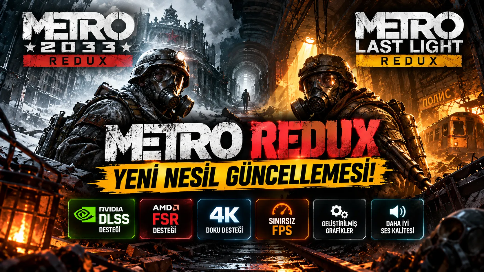 Metro 2033 Redux ve Last Light Redux'a Yeni Nesil Güncelleme Geldi!