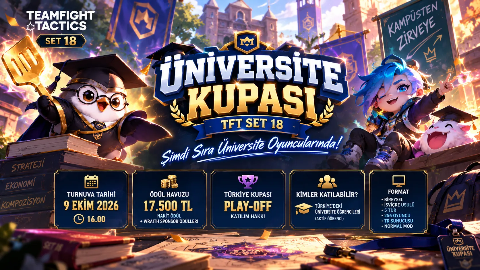 TFT Set 18 Üniversite Kupası Başlıyor! 17.500 TL Ödül ve Play-off Bileti