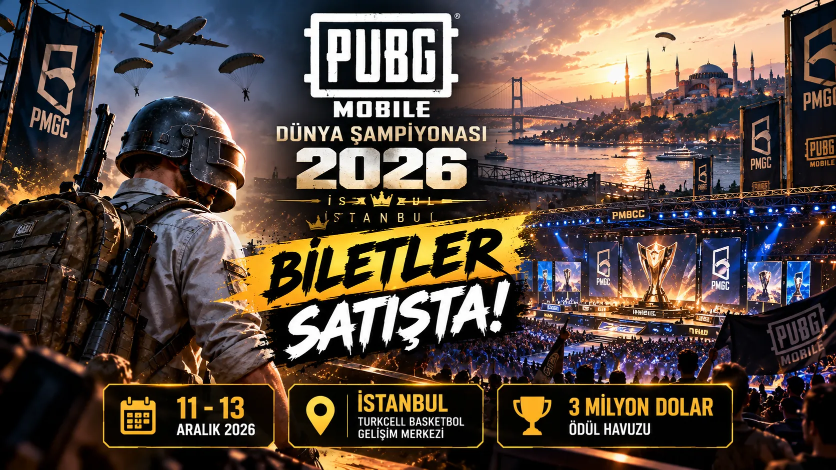 PUBG Mobile Dünya Şampiyonası 2026 Biletleri Satışta! Büyük Final İstanbul'da