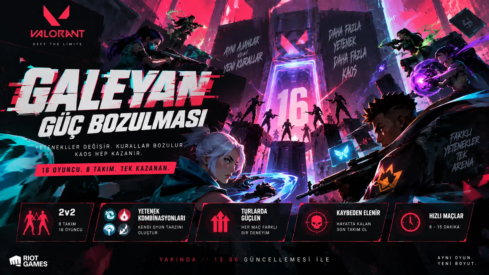 VALORANT'a Galeyan: Güç Bozulması Geliyor: 16 Oyunculu Yeni Mod Duyuruldu