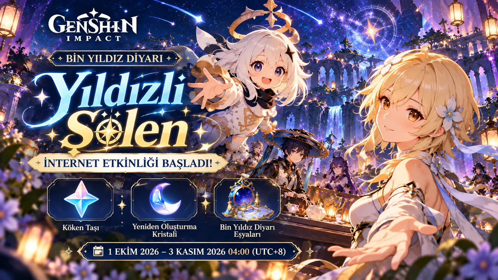 Genshin Impact Yıldızlı Şölen Etkinliği Başladı! Ücretsiz Köken Taşı Ödülü Var