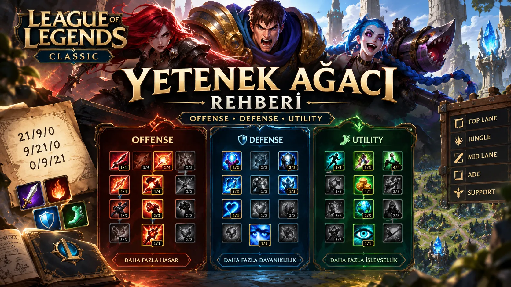 League of Legends Classic Yetenek Ağacı Rehberi: Mastery Sistemi Nasıl Çalışıyor?